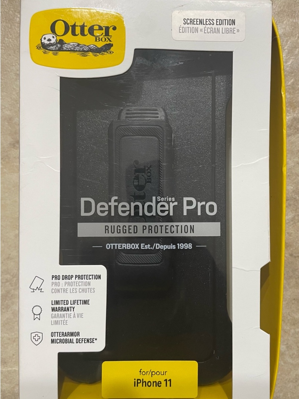 OtterBox Defender Pro Rugged Case for iPhone 11 - Black